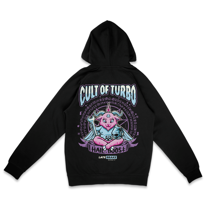 Late Brake Supply Co. Hail Boost Black Hoodie | Cult of Turbo