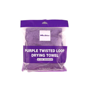 Maxshine 600GSM Purple Single Twisted Loop Drying Towel - The Drivers HQ