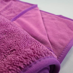 Twisted Loop Microfibre Quick Drying Towel Pink/Purple 60x80cm - The Drivers HQ