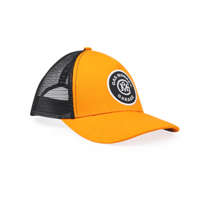 GAS MONKEY GARAGE INITIAL LOGO PATCH TRUCKER CAP - (MUSTARD & BLACK) - The Drivers HQ