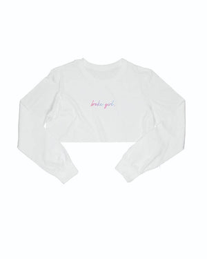 BROKE BOYS BROKE GIRL WHITE CROP TOP - The Drivers HQ