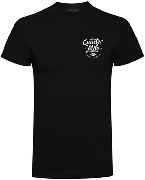 QUARTER MILE SCRIPT T-SHIRT (BLACK) - The Drivers HQ