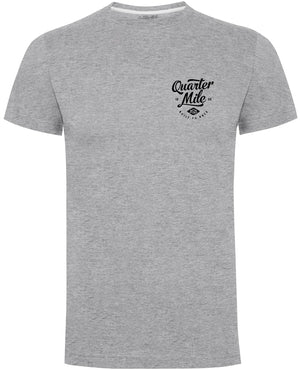 QUARTER MILE SCRIPT T-SHIRT (GREY) - The Drivers HQ