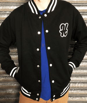 HAYBURNER COLLEGE ALL BLACK JACKET - The Drivers HQ