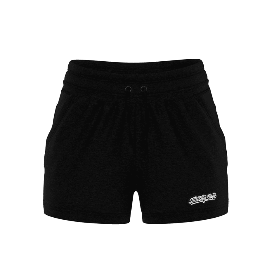Strictly Static Embroidered Shorts - Black — Shorts & Trousers at The Drivers HQ, Ilkeston
