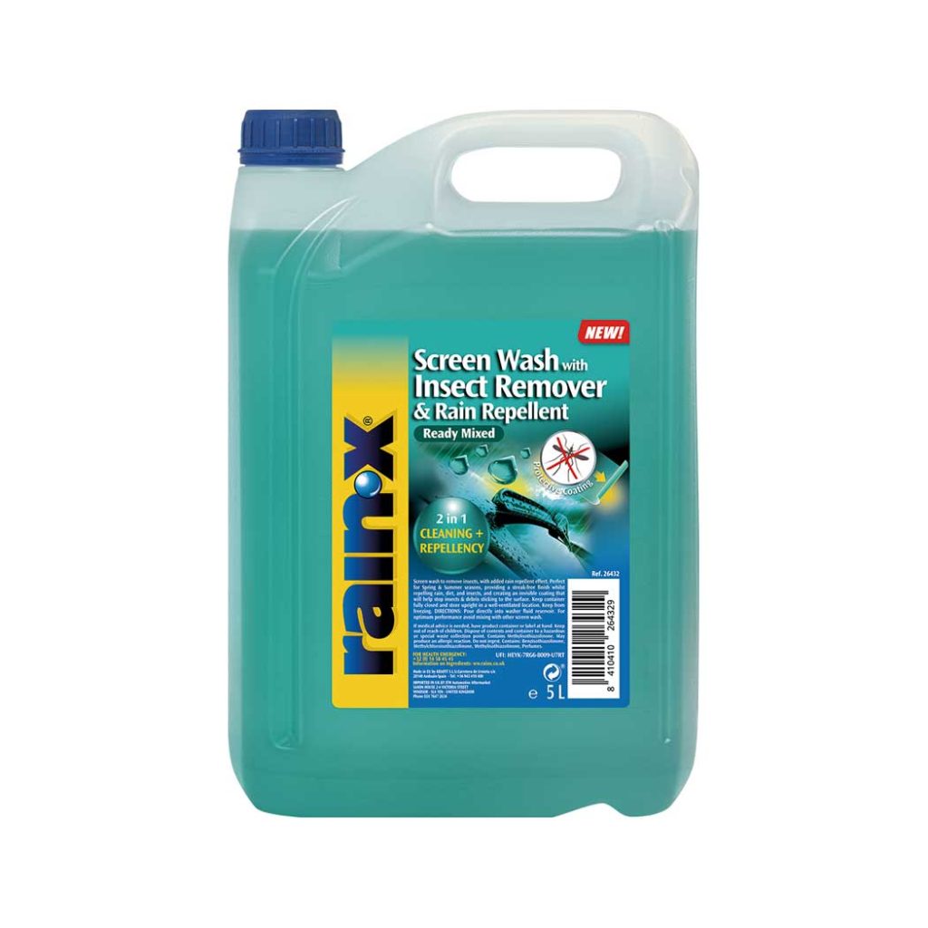 Rain-X Screen Wash with Insect Remover and Rain Repellent, 5L