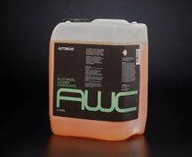 Autobead Alloy Cleaner Concentrate 5L translucent container of orange liquid with a black label