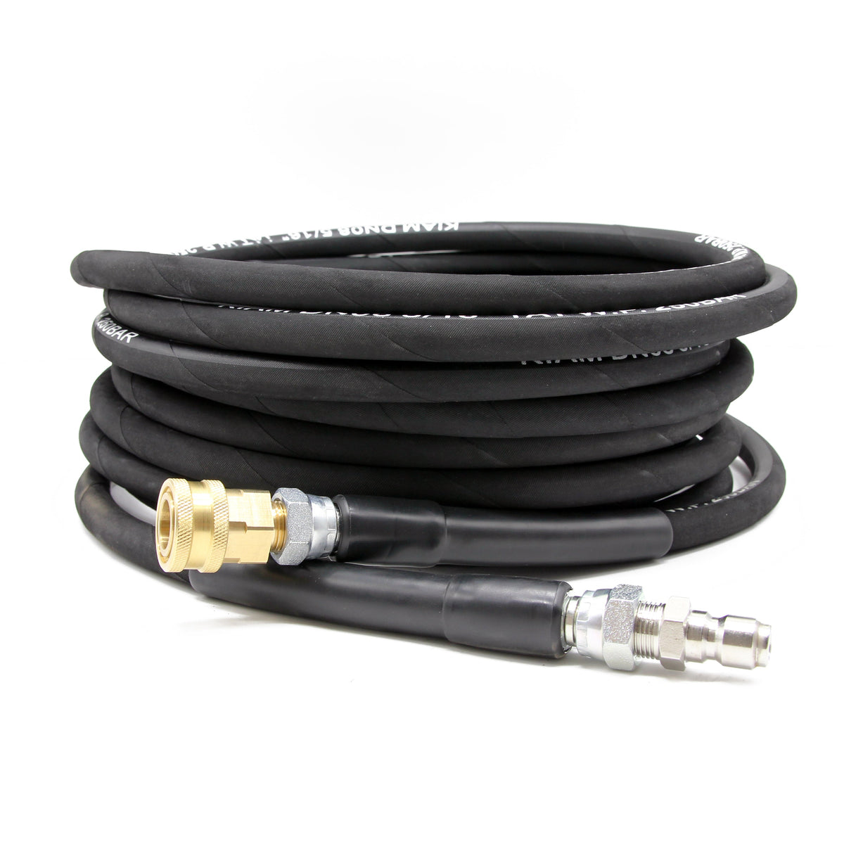 Heavy Duty 5/16" Pressure Washer Hose - 3/8" Male & Female Quick Release, 250 Bar/3750 PSI Rated - The Drivers HQ