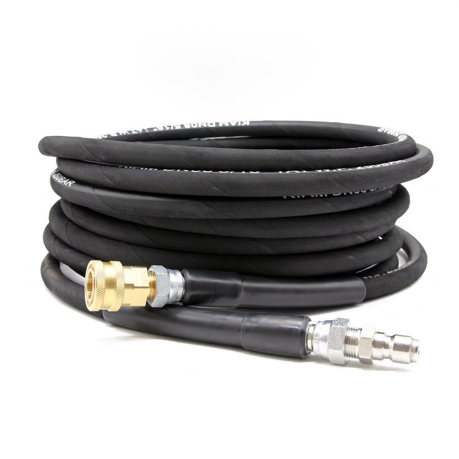Heavy Duty 5/16" Pressure Washer Hose - 3/8" Male & Female Quick Release, 250 Bar/3750 PSI Rated - The Drivers HQ