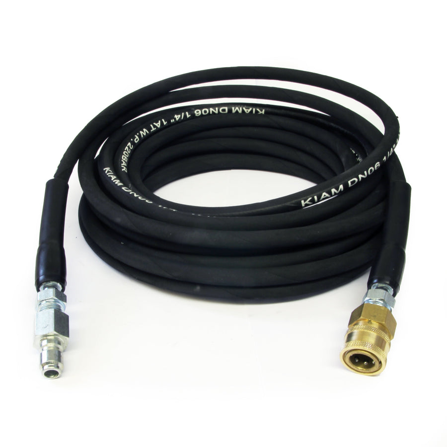 1/4" Pressure Washer Hose - 3/8" Male & Female Quick Release, 220 Bar/3190 PSI Rated - The Drivers HQ