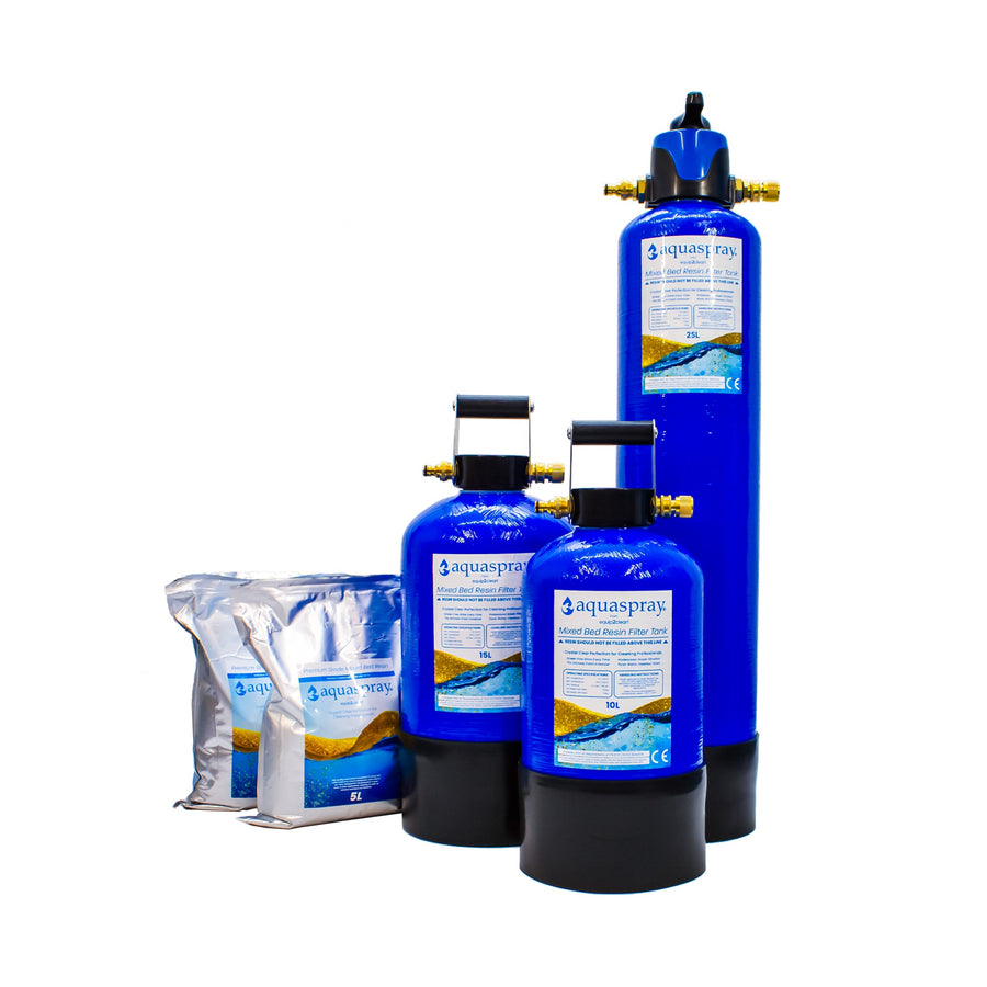 Aquaspray® De-Ionising Water Filter Carry Tank 10, 15 or 25 Litre (Inc. Resin) - The Drivers HQ