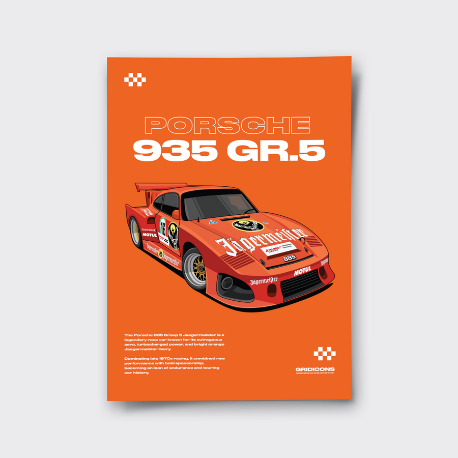 Porsche 935'77 Jaegermeister - Poster Print