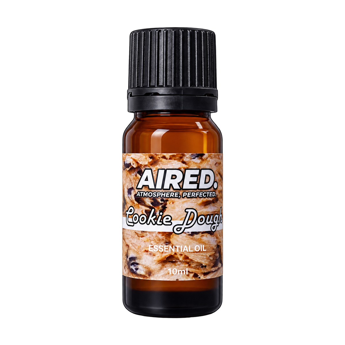 AIRED Cookie Dough Scented Essential Oil 10ml, amber bottle with cookie dough print label