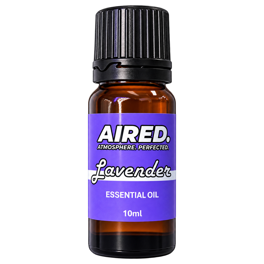AIRED Lavender Scented Essential Oil 10ml, amber bottle with purple label and black cap