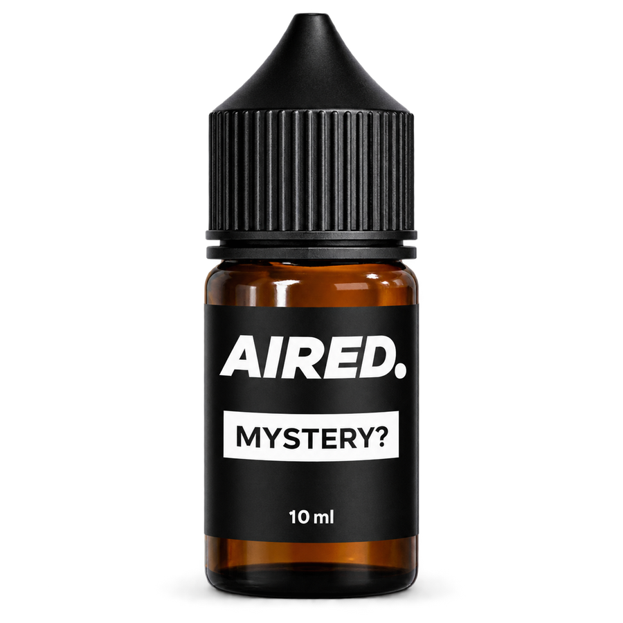 AIRED Mystery Scent Essential Oil 10ml, amber bottle with black label and pointed nozzle cap