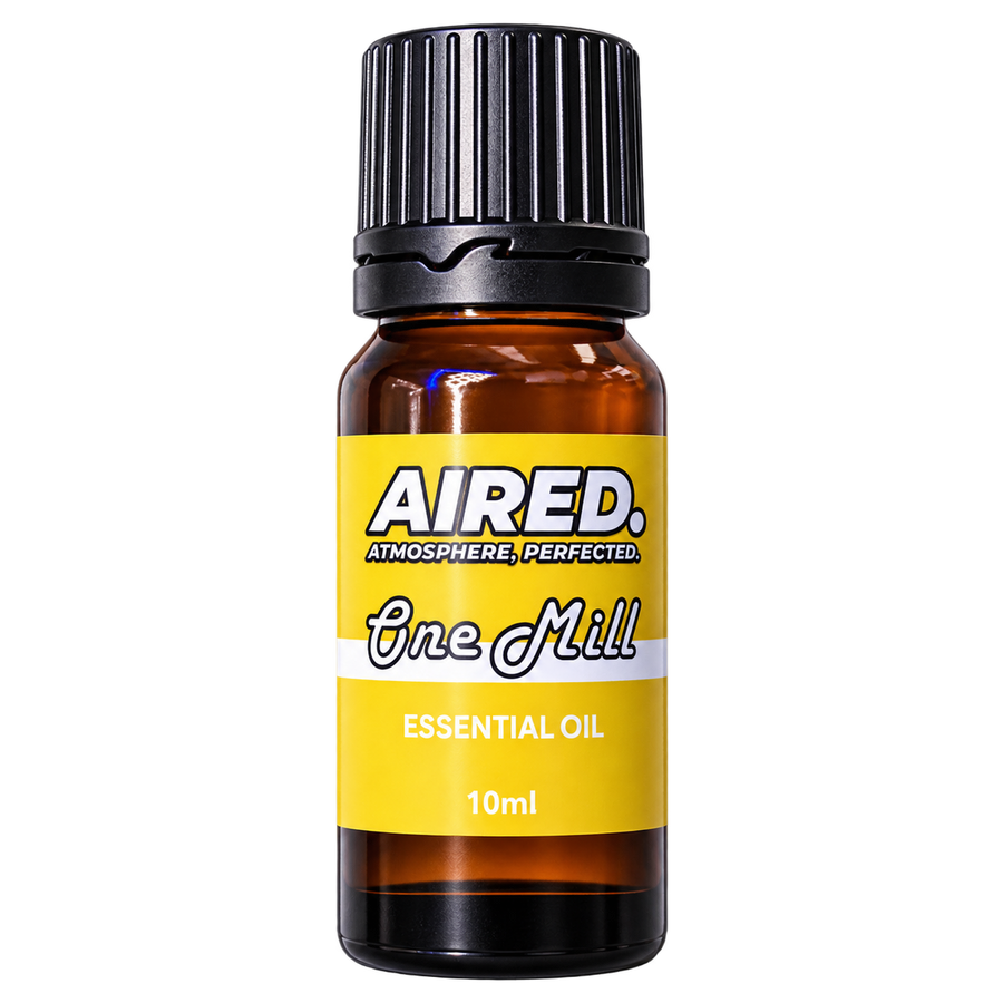 AIRED One Million Scented Essential Oil 10ml, amber bottle with yellow label and black cap