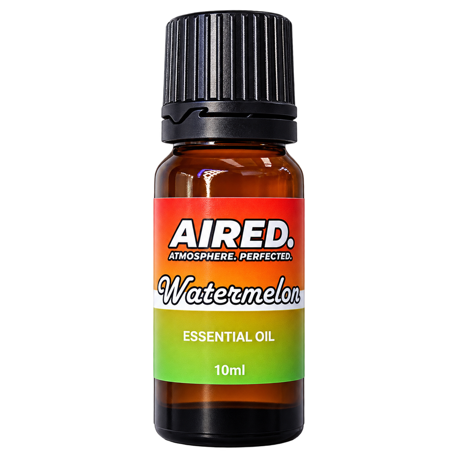 AIRED Watermelon Scented Essential Oil 10ml, amber bottle with red to green gradient label