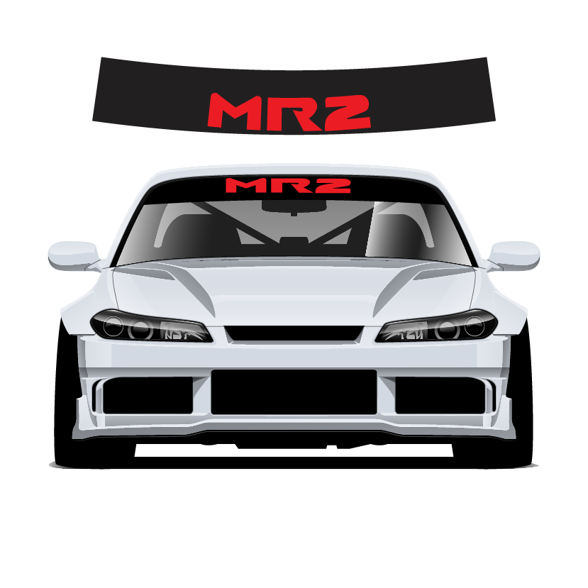 MR2 v3 Custom Vinyl Sunstrip – Universal Fit 140cm 150cm 160cm