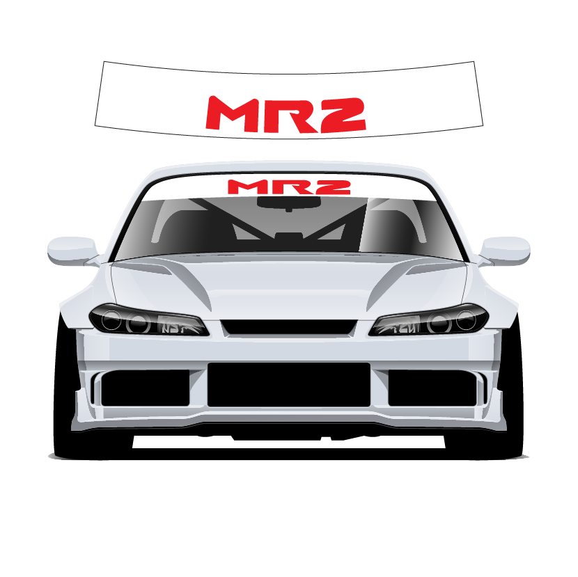 MR2 v3 Custom Vinyl Sunstrip – Universal Fit 140cm 150cm 160cm