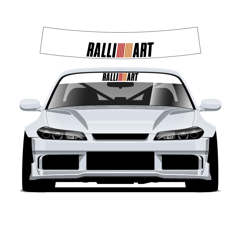 Ralliart Custom Vinyl Sunstrip - Universal Fit 140cm 150cm 160cm
