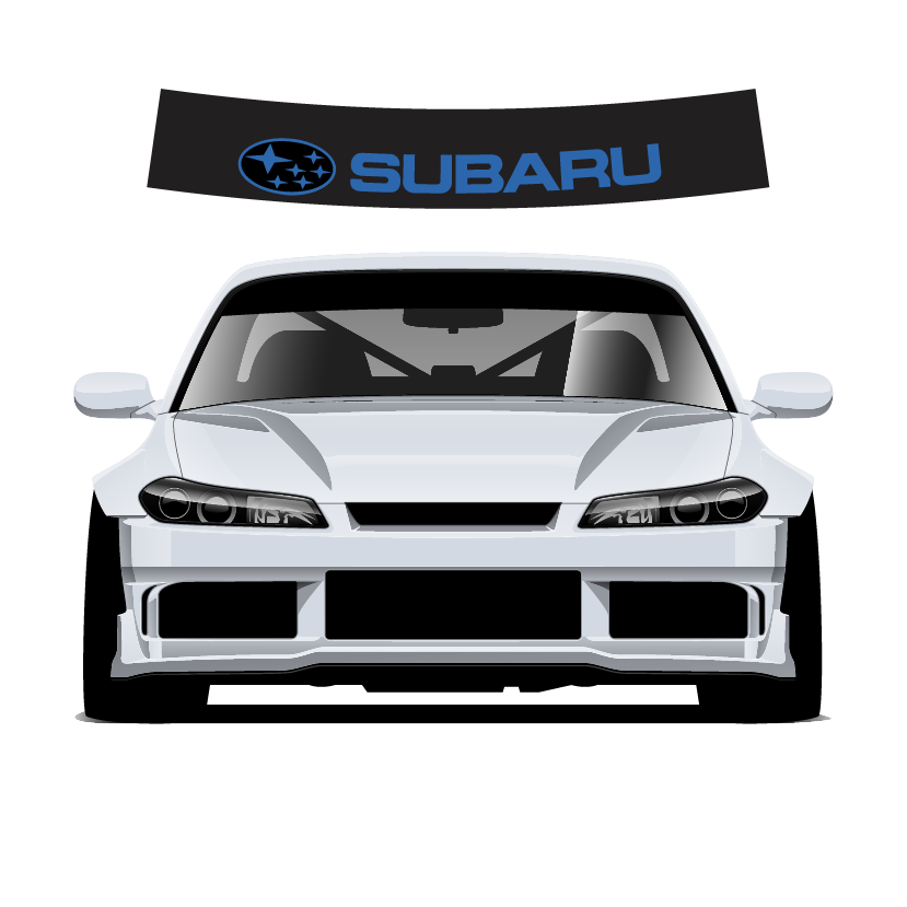 Subaru Custom Vinyl Sunstrip - Universal Fit 140cm 150cm 160cm