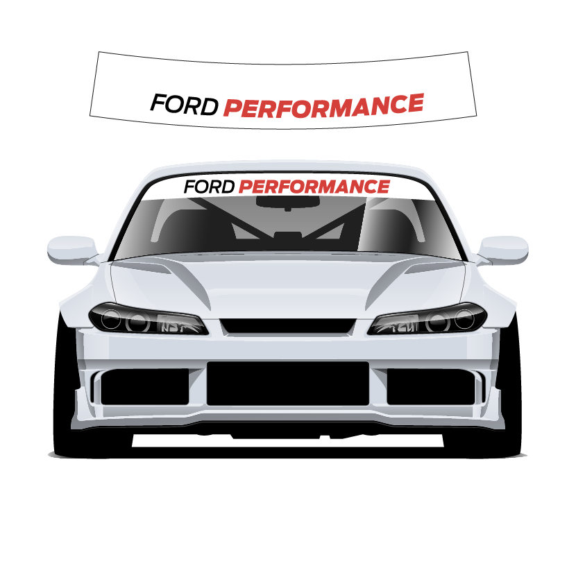 Ford Performance Custom Vinyl Sunstrip – Universal Fit 140cm 150cm 160cm