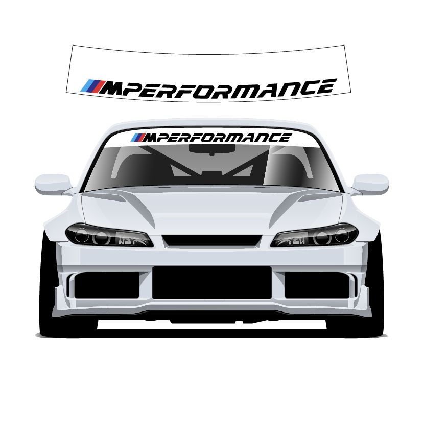 Mperformance Custom Vinyl Sunstrip - Universal Fit 140cm 150cm 160cm