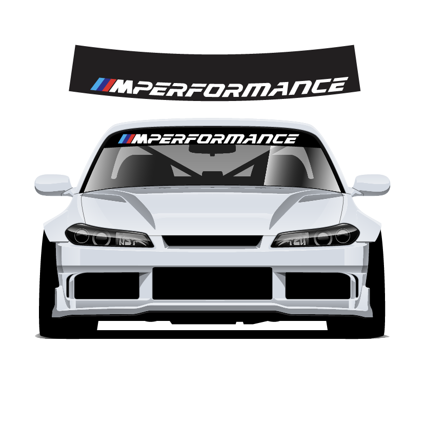 Mperformance Custom Vinyl Sunstrip - Universal Fit 140cm 150cm 160cm
