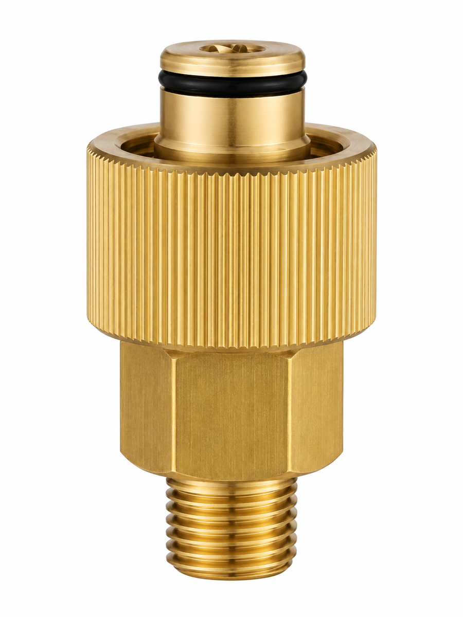 Snow Foam Lance Adapter for Karcher Pro HD and HDS new type, knurled gold coloured body