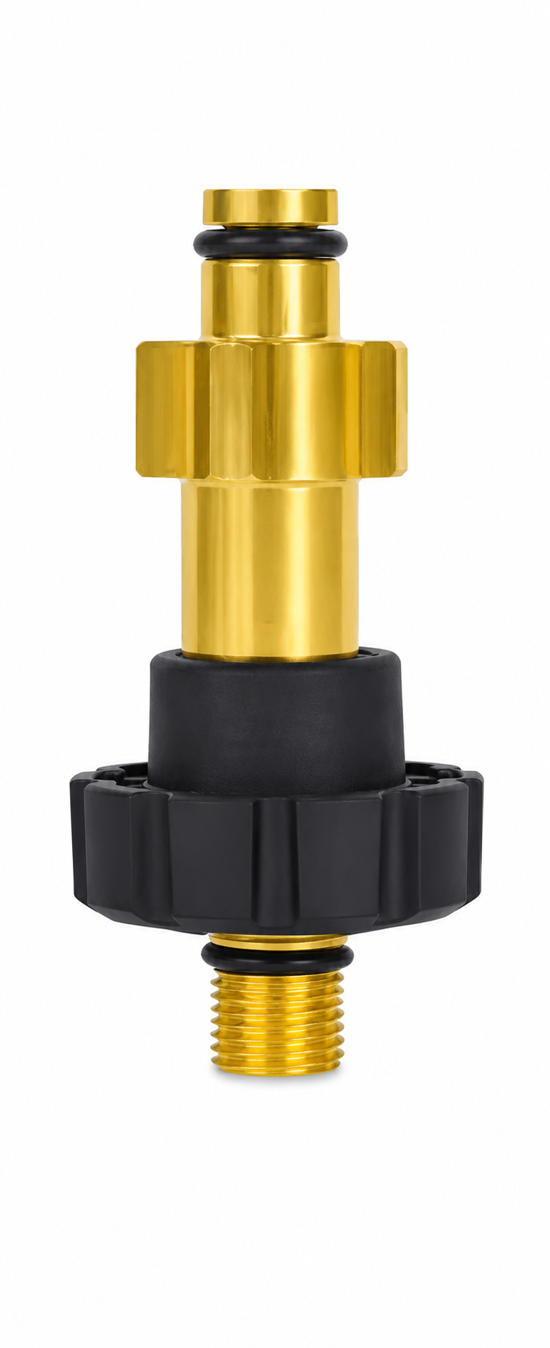 Snow Foam Lance Adapter for Bosch AQT, short type, gold coloured with a black screw collar