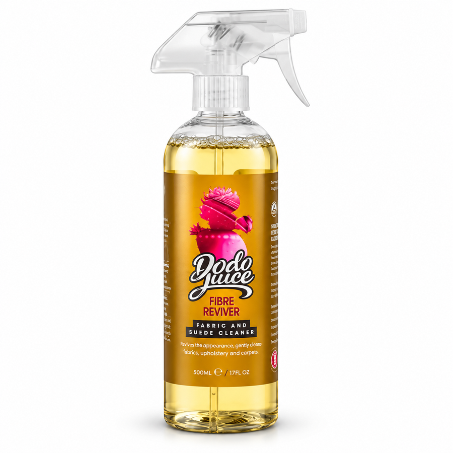 Dodo Juice Fibre Reviver carpet and fabric cleaner in a 500ml trigger spray bottle