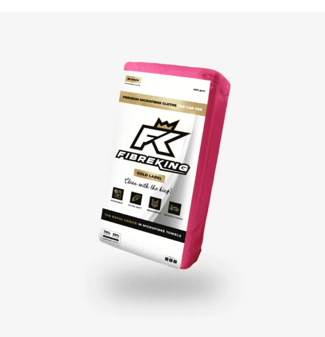 FibreKing Gold Label Microfibre Cloths 36 Pack (400GSM) - The Drivers HQ