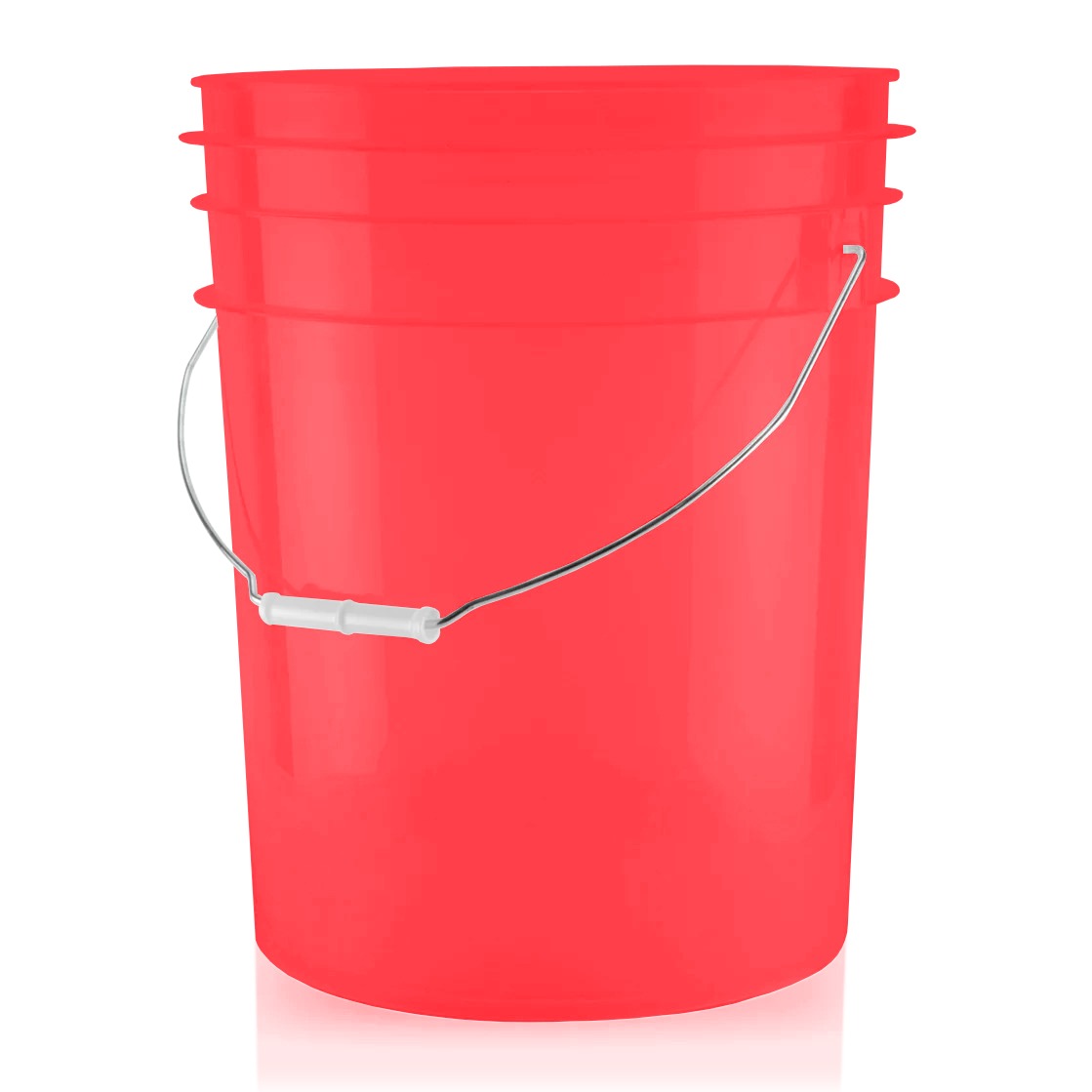 Grit Guard Transparent Wash Bucket - Red