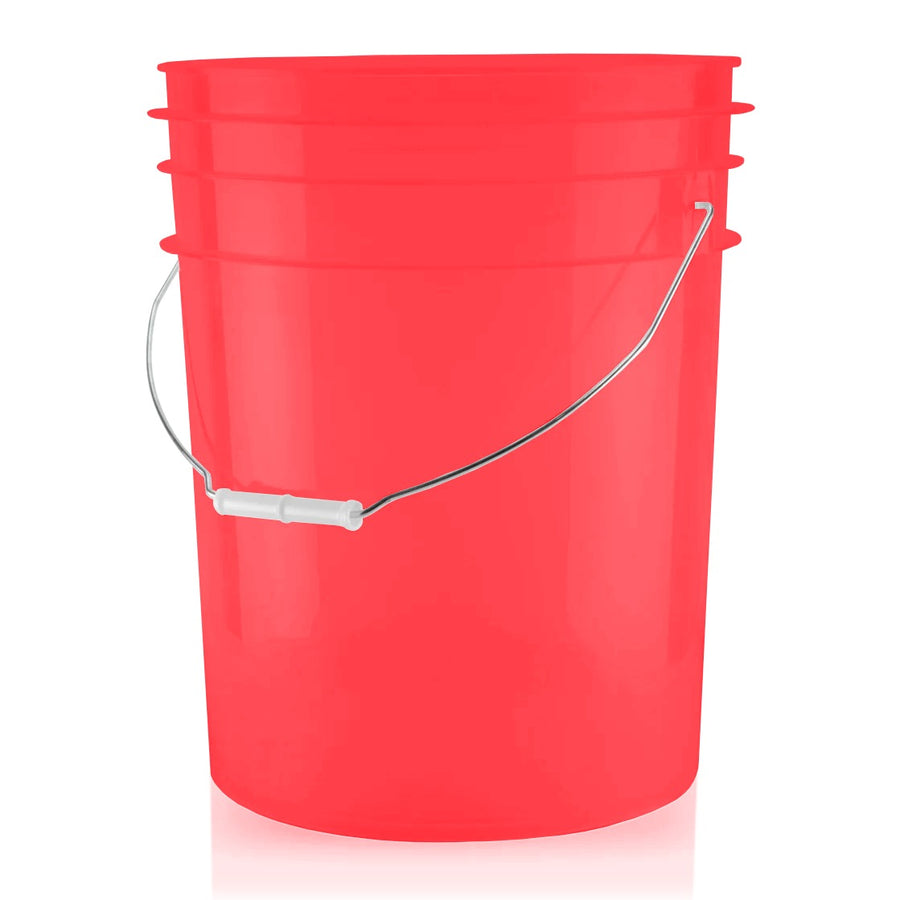 Grit Guard Transparent Wash Bucket - Red