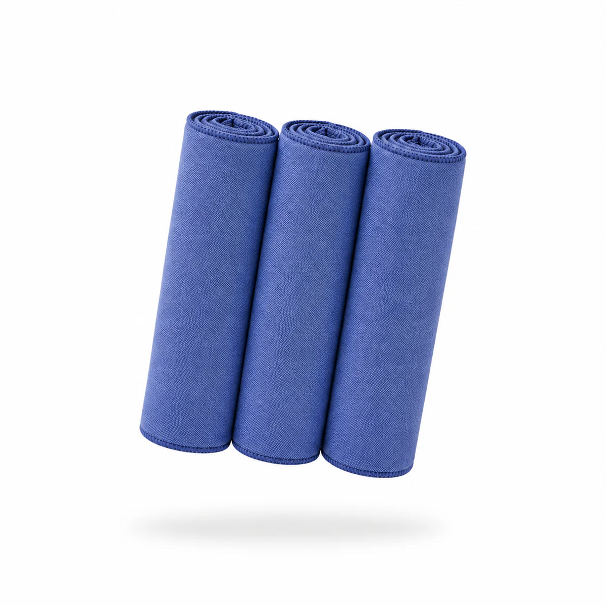 FibreKing Gold Label Korean Glass Cloths in Lilac, three cloths rolled up side by side