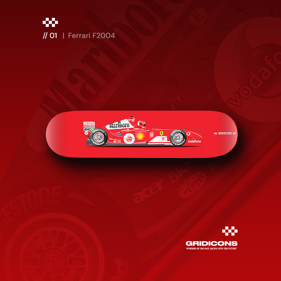 Ferrari F2004 - Formula 1 - Skate Deck Wall Art