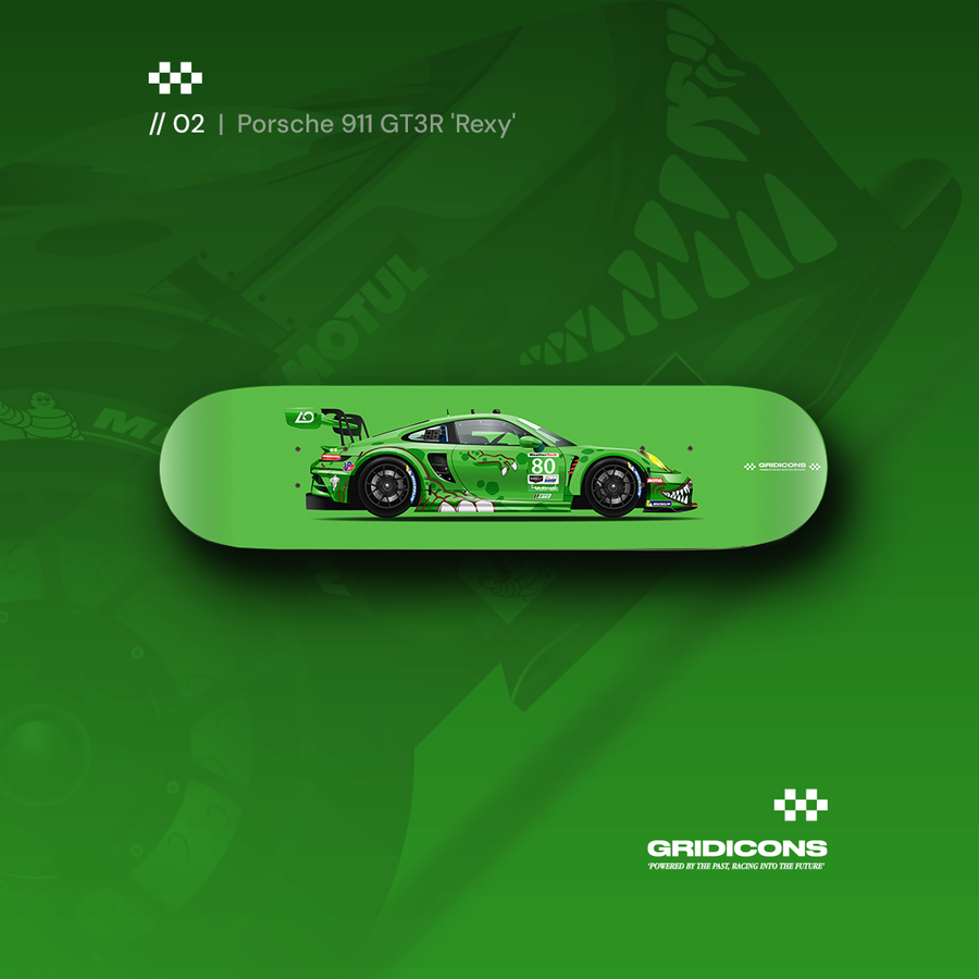 Porsche 911 GT3R "Rexy" - Skate Deck Wall Art