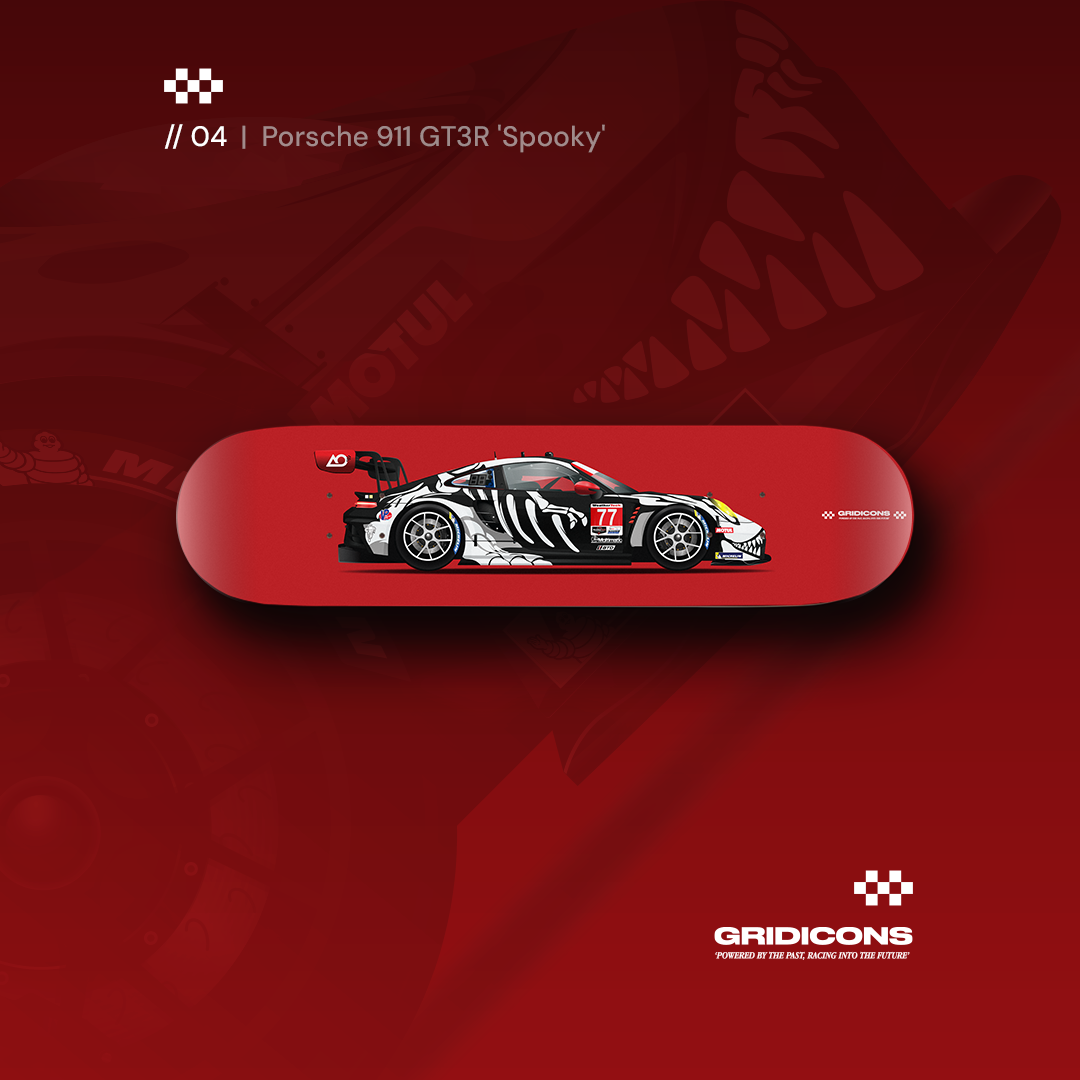 Porsche 911 GT3R "Spooky" - Skate Deck Wall Art
