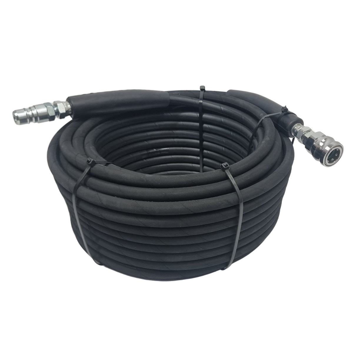 TEMA Male - TEMA Female Quick Release Heavy Duty 5/16" Rubber Pressure Washer Hose - The Drivers HQ
