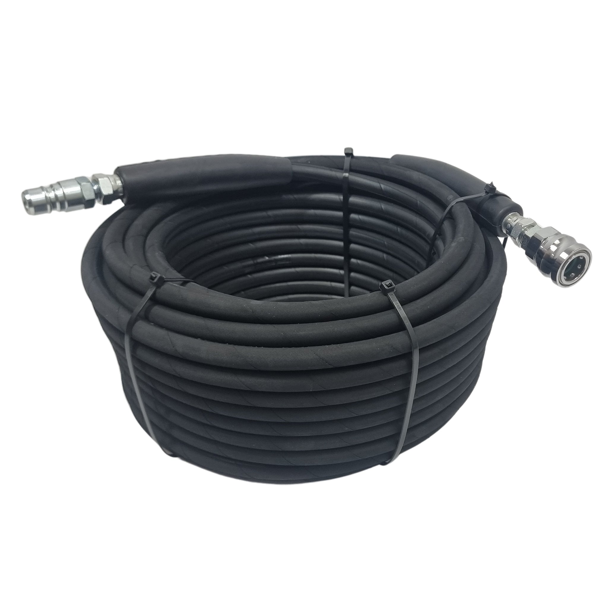 TEMA Male - TEMA Female Quick Release Heavy Duty 5/16" Rubber Pressure Washer Hose