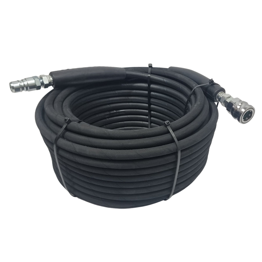 TEMA Male - TEMA Female Quick Release Heavy Duty 5/16" Rubber Pressure Washer Hose - The Drivers HQ