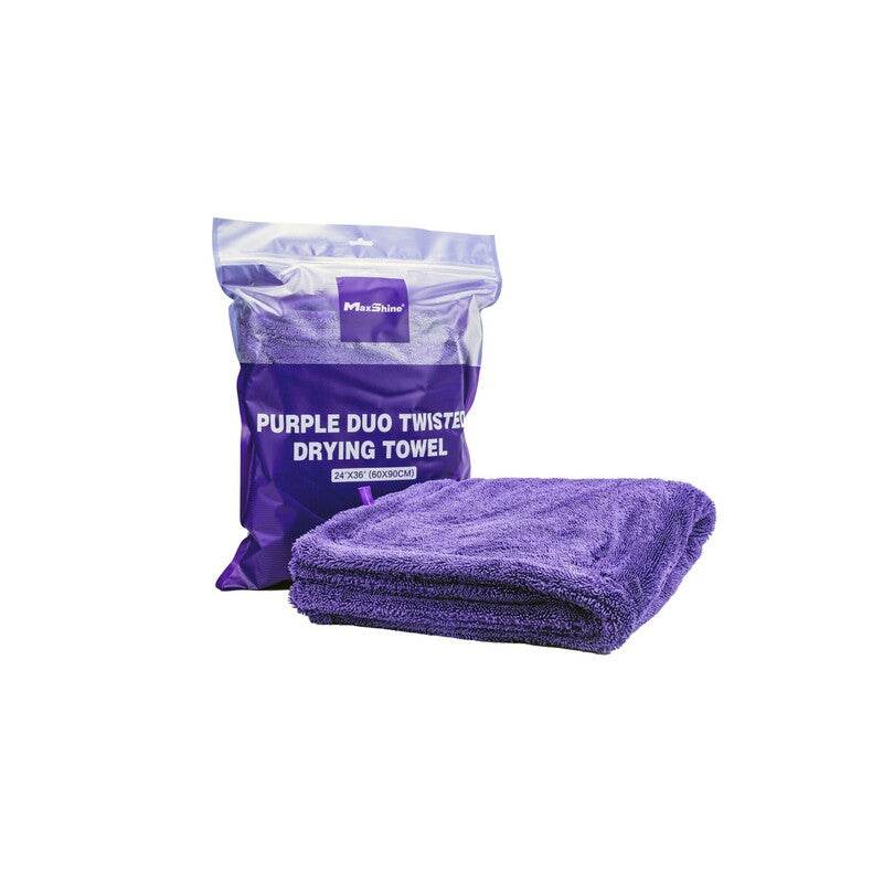 Maxshine Duo Twisted Drying Towel 1200GSM - Purple - The Drivers HQ