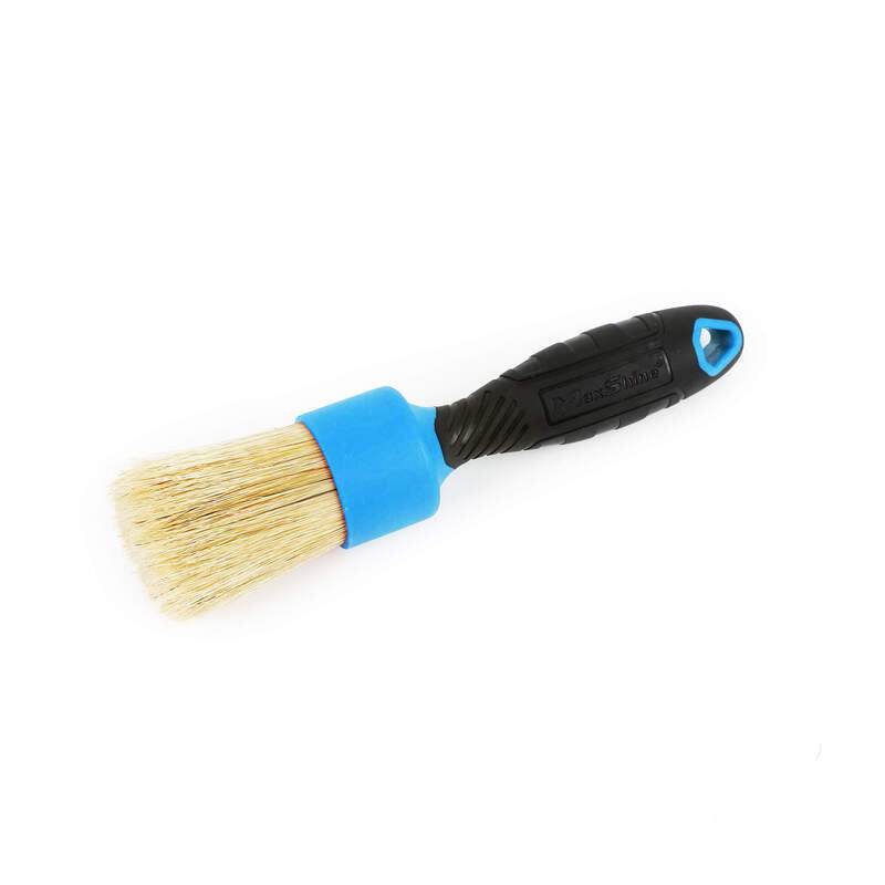 Maxshine Natural Boars Hair Detailing Stubby Brush - Blue - The Drivers HQ