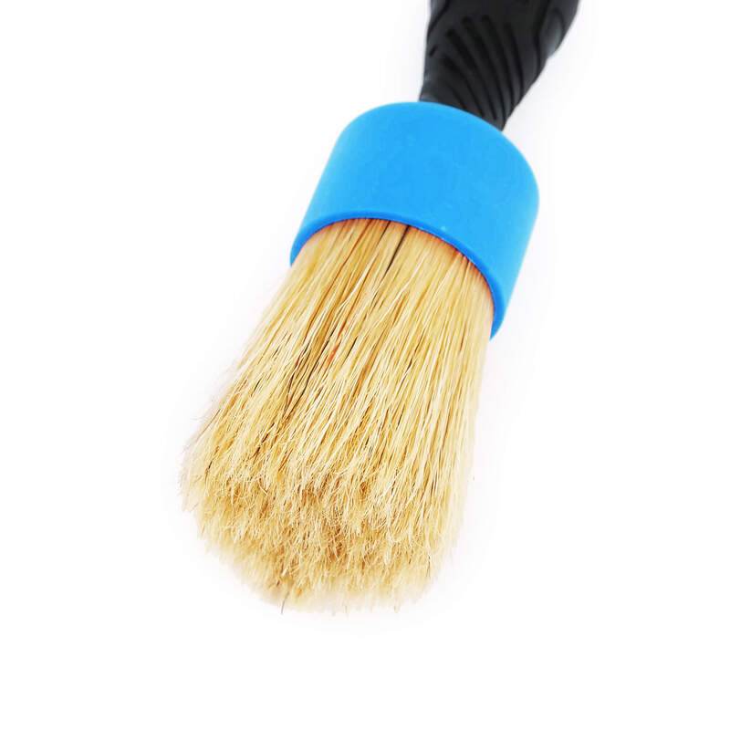 Maxshine Natural Boars Hair Detailing Stubby Brush - Blue - The Drivers HQ