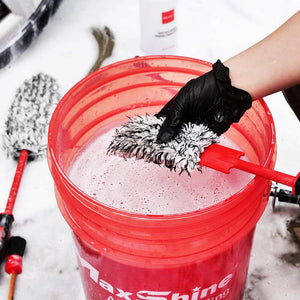 Maxshine Premium Flat Microfibre Wheel Brush With Replaceable Cover – Small - The Drivers HQ