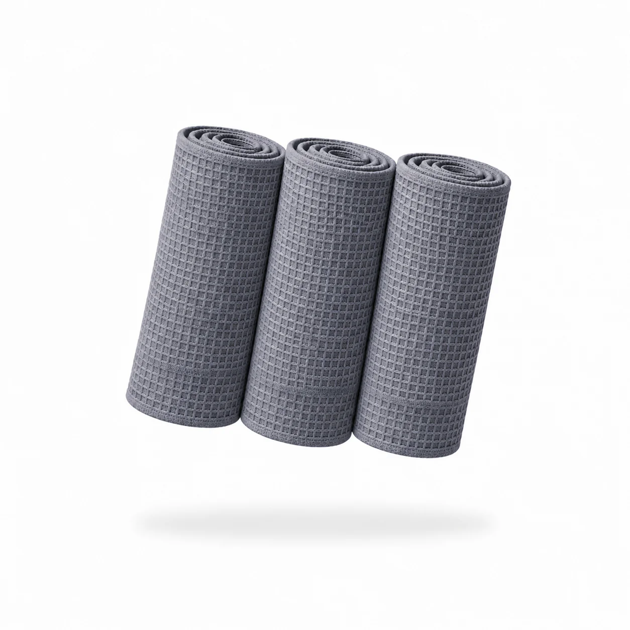 FibreKing Waffle Weave Glass Towels - 3 Pack | 300GSM