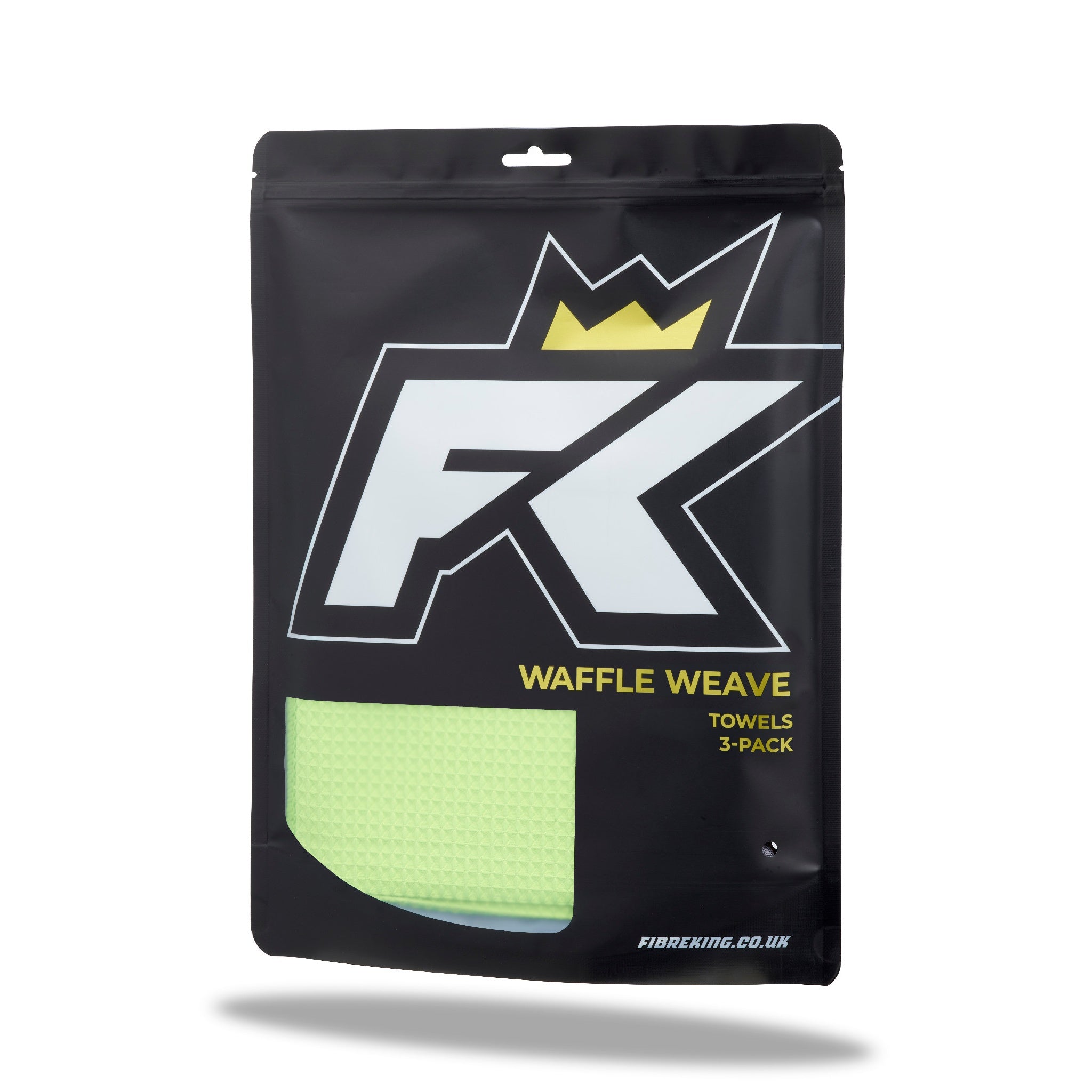 FibreKing Waffle Weave Glass Towels - 3 Pack | 300GSM