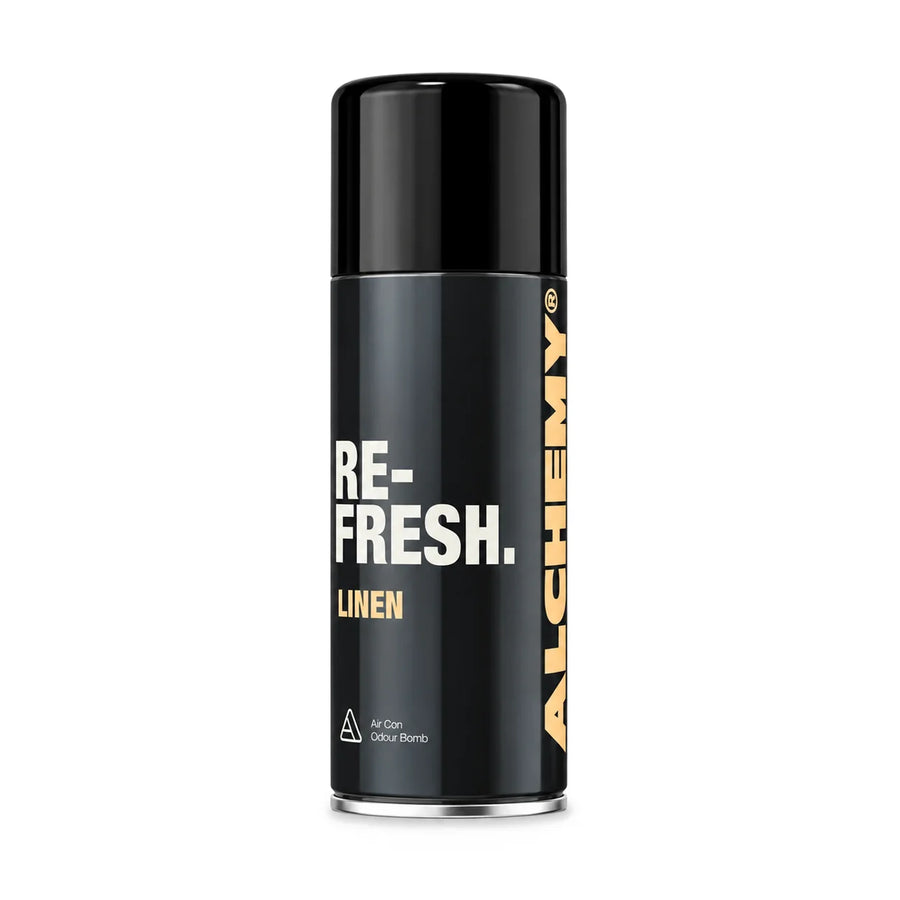 Alchemy Re-Fresh Odour Bomb, Linen scent, 150ml, product photo on white