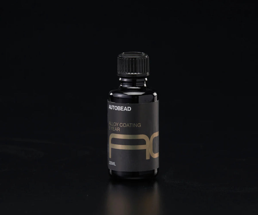 Autobead Alloy Coating 5 Year 30ml dark bottle with a black screw cap