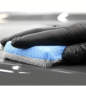 Microfibre Blue And Grey Coating Applicator - The Drivers HQ